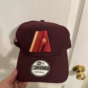 Astros Maroon Adjustable Cap with Embroidered Logo